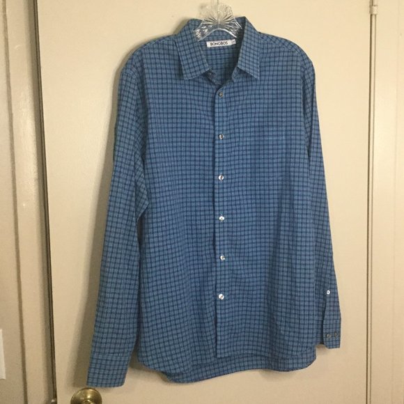 Bonobos Other - Bonobos Blue Check Long Sleeve Button Front Shirt
